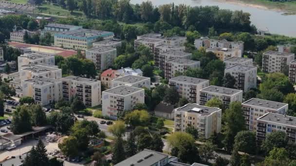 Prachtig Landschapshuis Pulawy Aerial View Polen Hoge Kwaliteit Beeldmateriaal — Stockvideo