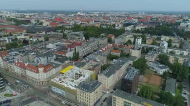 Güzel Panorama Wroclaw Hava Manzaralı Polonya. Yüksek kalite 4k görüntü