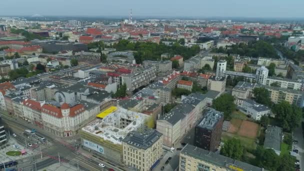 美しいパノラマ Wroclaw Airial View Poland 高品質4K映像 — ストック動画