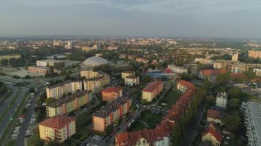 Güzel Panorama Opole Hava Görüntüsü Polonya. Yüksek kalite 4k görüntü