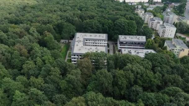 Beautiful Landscape Apartments Forest Pulawy Aerial View Polsko Vysoce Kvalitní — Stock video