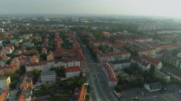 Indah Panorama Perumahan Estate Opole Pemandangan Udara Polandia Rekaman Berkualitas — Stok Video