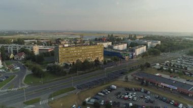 Güzel Panorama Politeknik Opole Hava Görüntüsü Polonya. Yüksek kalite 4k görüntü