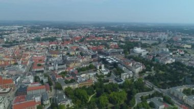 Güzel Panorama Wroclaw Hava Manzaralı Polonya. Yüksek kalite 4k görüntü