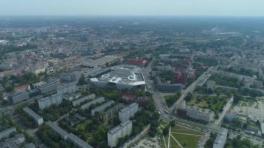 Beautiful Panorama Wroclaw Aerial View Poland. High quality 4k footage