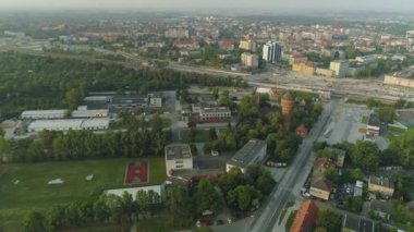 Güzel Panorama Opole Hava Görüntüsü Polonya. Yüksek kalite 4k görüntü