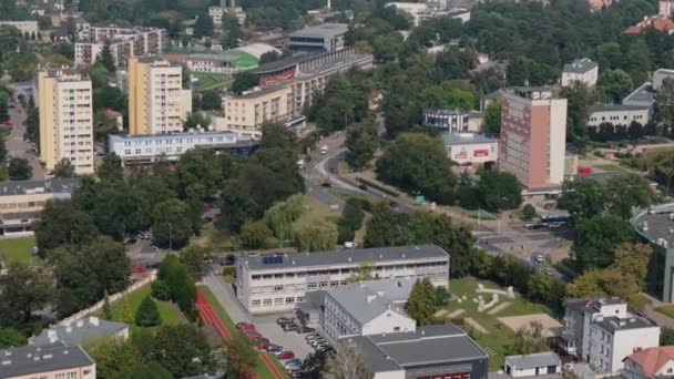 Prachtig Landschap Centrum Pulawy Aerial View Polen Hoge Kwaliteit Beeldmateriaal — Stockvideo