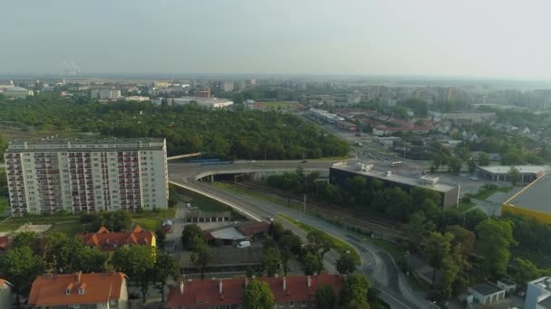 Beautiful Panorama Opole Aerial View Poland High Quality Footage — Stock Video
