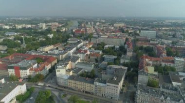 Güzel Panorama Opole Hava Görüntüsü Polonya. Yüksek kalite 4k görüntü
