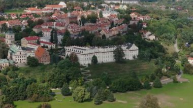 Güzel Panorama Lisesi Sandomierz Hava Manzaralı Polonya. Yüksek kalite 4k görüntü