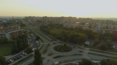Güzel Panorama Rondo Gökdelenleri Opole Hava Görüntüsü Polonya. Yüksek kalite 4k görüntü