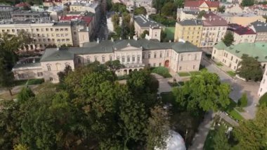 Güzel Lubomirski Sarayı Lublin Hava Manzarası Polonya. Yüksek kalite 4k görüntü