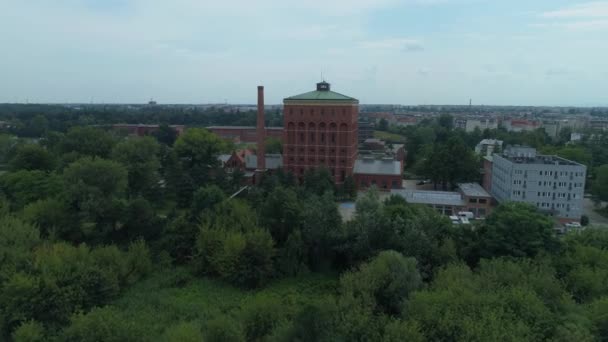 Piękna Wieża Wodna Wrocław Aerial View Poland Wysokiej Jakości Materiał — Wideo stockowe
