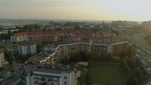 Bela Habitação Panorama Estate Opole Vista Aérea Polónia Imagens Alta — Vídeo de Stock