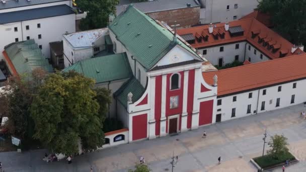 Güzel Liewski Meydanı Lublin Hava Manastırı Polonya Yüksek Kalite Görüntü — Stok video