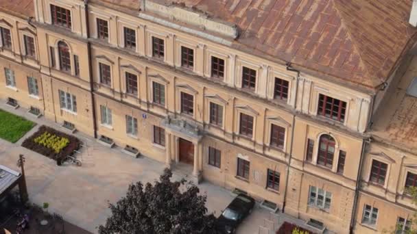 Gyönyörű Palace Lublin Aerial View Lengyelország Kiváló Minőségű Felvételek — Stock videók
