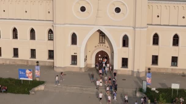 Güzel Kale Müzesi Lublin Hava Manzarası Polonya Yüksek Kalite Görüntü — Stok video