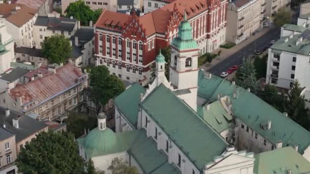 美しい教会ルブリン空中ビューポーランド 高品質の4K映像 — ストック動画