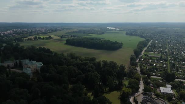 Hermosa Reserva Natural Paisaje Pulawy Vista Aérea Polonia Imágenes Alta — Vídeos de Stock