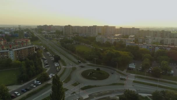 Πανόραμα Rondo Ουρανοξύστες Opole Aerial View Πολωνία Υψηλής Ποιότητας Πλάνα — Αρχείο Βίντεο