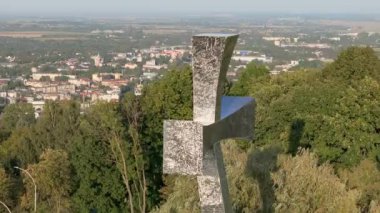 Güzel Peyzaj Tepesi Przemysl Hava Manzarası Polonya. Yüksek kalite 4k görüntü