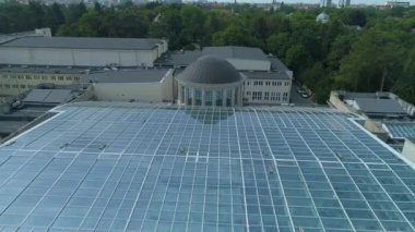 Modern Sanat Müzesi Wroclaw Havadan Bakış Polonya. Yüksek kalite 4k görüntü