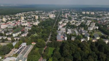 Güzel manzara Czartoryski Sarayı Müzesi Pulawy Hava Manzarası Polonya. Yüksek kalite 4k görüntü