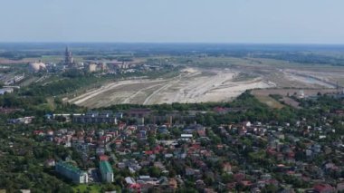 Güzel manzara tebeşir madeni Chelm hava manzaralı Polonya. Yüksek kalite 4k görüntü