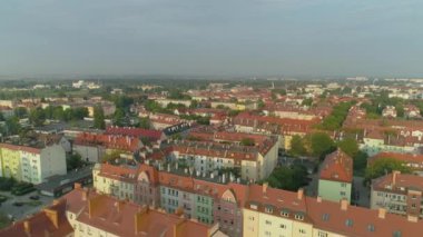 Güzel Panorama Konut Opole Havacılık Görünümü Polonya. Yüksek kalite 4k görüntü