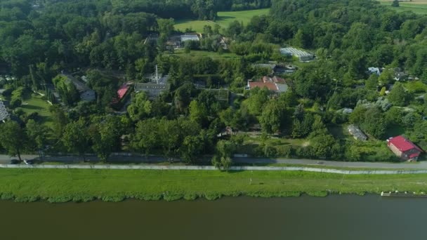 Beautiful Panorama Zoo Opole Aerial View Poland High Quality Footage — Stock Video
