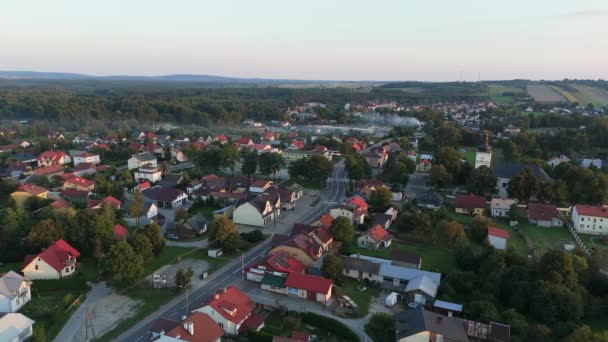 Vacker Panorama Narol Antenn Utsikt Över Polen Högkvalitativ Film — Stockvideo