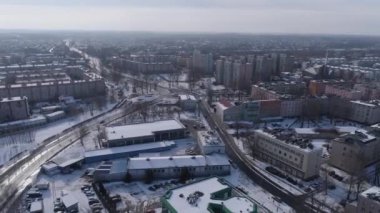Güzel Panorama Czestochowa Hava Manzarası Polonya. Yüksek kalite 4k görüntü
