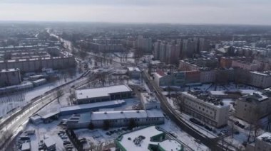 Güzel Panorama Czestochowa Hava Manzarası Polonya. Yüksek kalite 4k görüntü