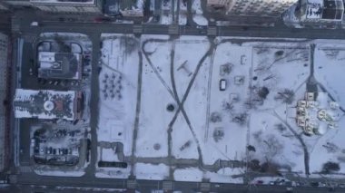 Güzel Czestochowa Meydanı Hava Manzarası Polonya. Yüksek kalite 4k görüntü