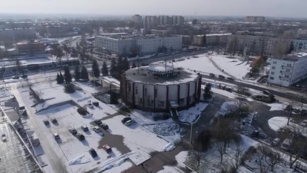 Prachtige Griffie Czestochowa Luchtfoto View Polen Hoge Kwaliteit Beeldmateriaal — Stockvideo