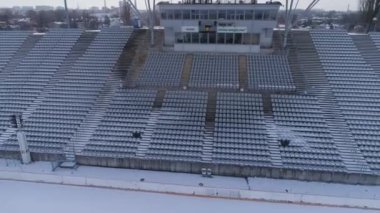 Güzel Czestochowa Stadyumu Hava Manzarası Polonya. Yüksek kalite 4k görüntü