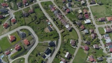 Tepedeki Ev Tepesi Jaslo Hava Görüntüsü Polonya. Yüksek kalite 4k görüntü