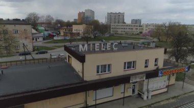 Tren İstasyonu Mielec Hava Görüntüleme Polonya. Yüksek kalite 4k görüntü