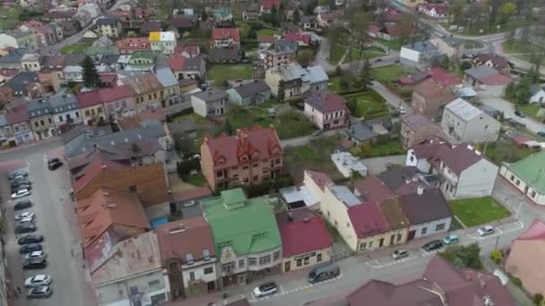 Bela Panorama Mielec Downtown Aerial View Polônia Imagens Alta Qualidade — Vídeo de Stock