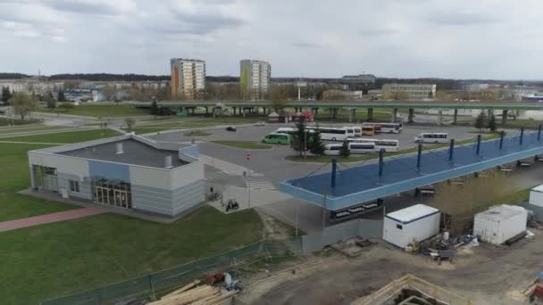 Estação Rodoviária Mielec Vista Aérea Polônia Imagens Alta Qualidade — Vídeo de Stock