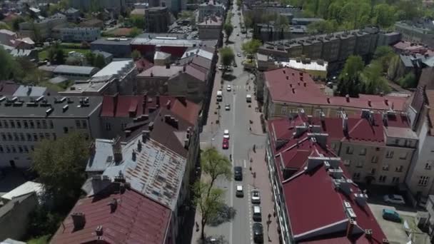 Schönes Panorama Jaslo Luftaufnahme Polen Hochwertiges Filmmaterial — Stockvideo