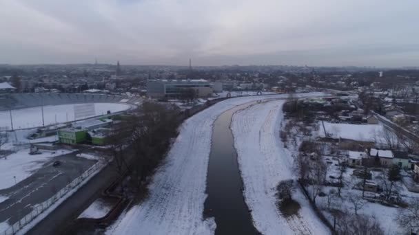 美丽的全景河捷克的航空观景波兰 高质量的4K镜头 — 图库视频影像
