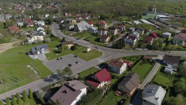 Bela Propriedade Habitação Krosno Vista Aérea Polónia Imagens Alta Qualidade — Vídeo de Stock