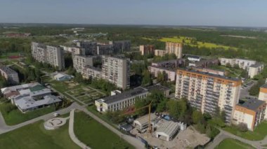 Panorama Konutları Tarnow Havacılık Görünümü Polonya. Yüksek kalite 4k görüntü