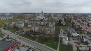 Güzel Panorama Konutları Mielec Havacılık Manzarası Polonya. Yüksek kalite 4k görüntü