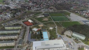 Güzel Panorama Mielec Hava Manzarası Polonya. Yüksek kalite 4k görüntü