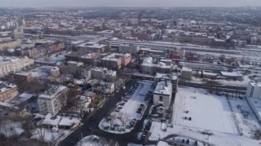 Güzel Panorama Czestochowa Hava Manzarası Polonya. Yüksek kalite 4k görüntü