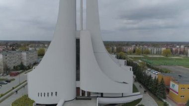 Güzel Mielec Kilisesi Hava Manzarası Polonya. Yüksek kalite 4k görüntü