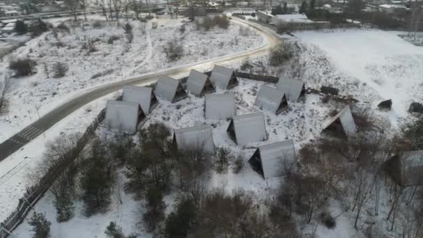 Gyönyörű Házak Czestochowa Aerial View Lengyelország Kiváló Minőségű Felvételek — Stock videók