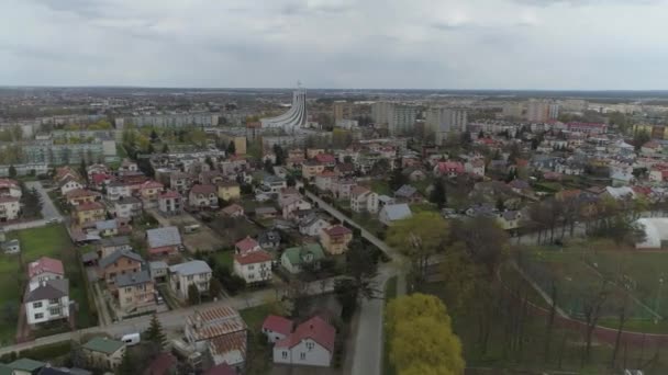Beautiful Panorama Housing Estate Mielec Aerial View Poland Vysoce Kvalitní — Stock video